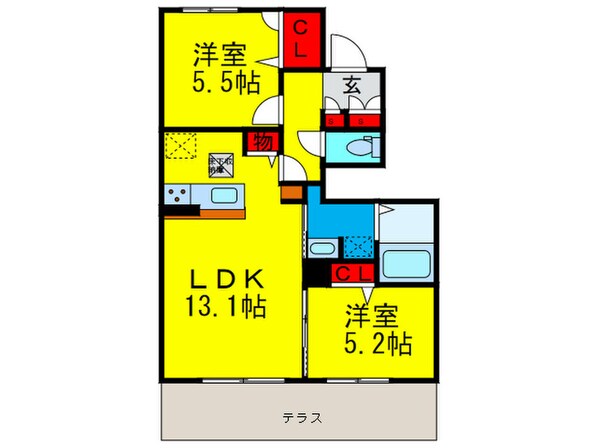 シャーメゾンＣＡＲＯの物件間取画像